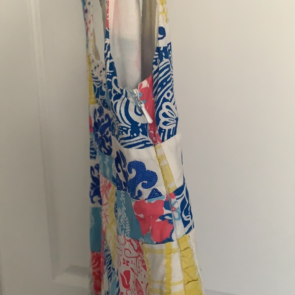Lilly Pulitzer Patchwork Tie Dress - Picture 3 of 4